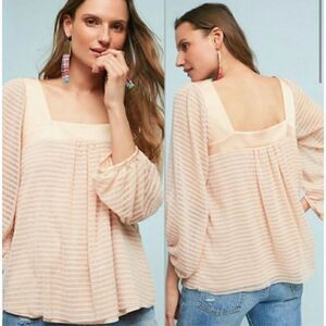 NWT ANTHROPOLOGIE MEADOW RUE Allyson texture blouse, $80 Large E27